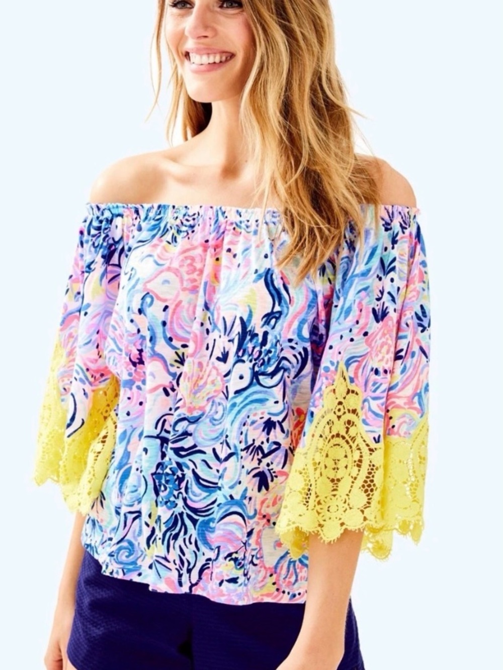 Lilly Pulitzer flutter flowy blouse top size medium new with tags